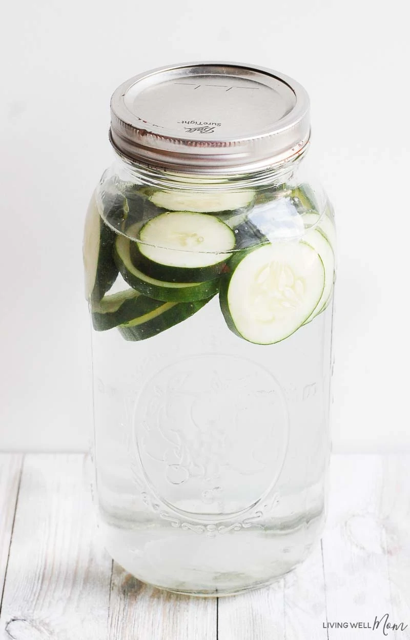 cucumber infused water for diy face toner