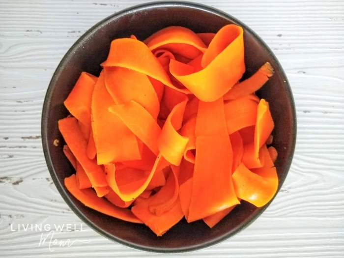 carrot pasta in a bowl