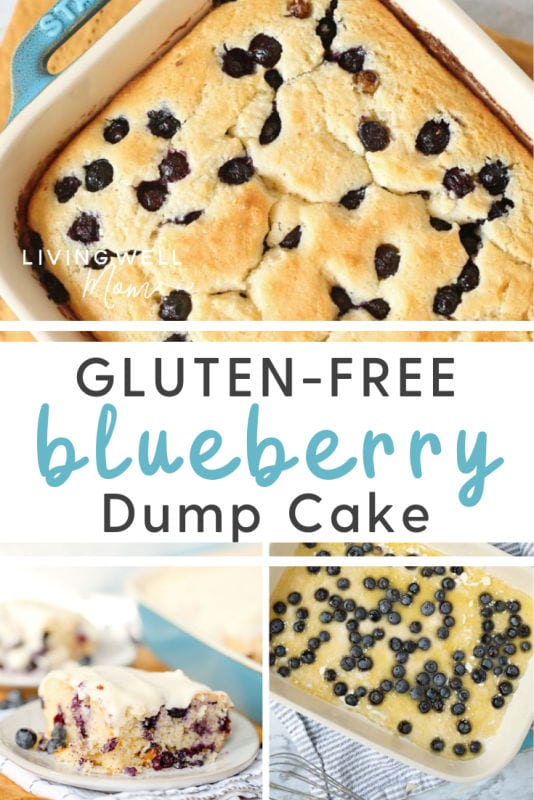 Recipe for gluten-free blueberry dump cake. 