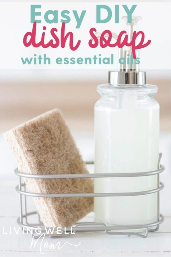 easy diy dish soap with essential oils pin