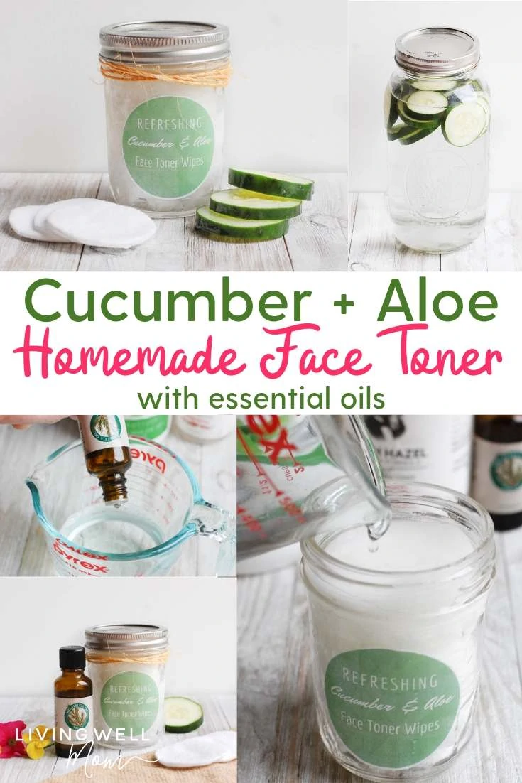 cucumber aloe vera homemade face toner