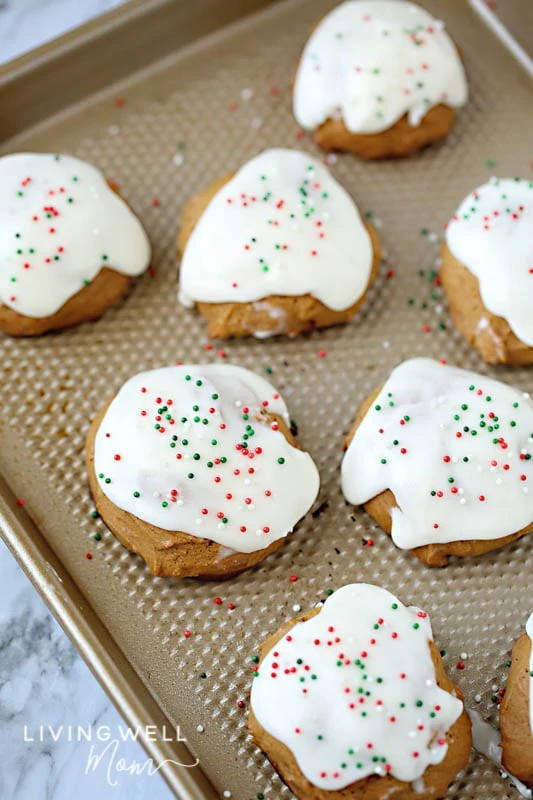 fresh ginger cookies on a cookie sheet