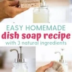 easy homemade dish soap recipe with natural ingredients