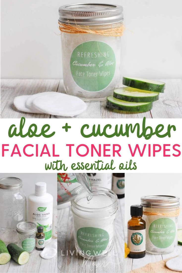 aloe and cucumber facial toner wipes
