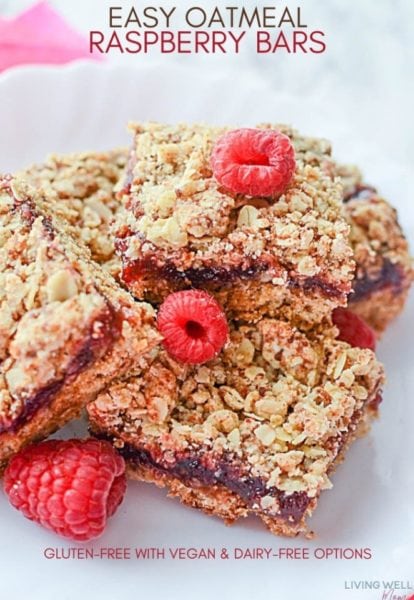 gluten-free raspberry oat bars dessert