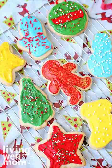 cookies decorated with icing and sprinkles