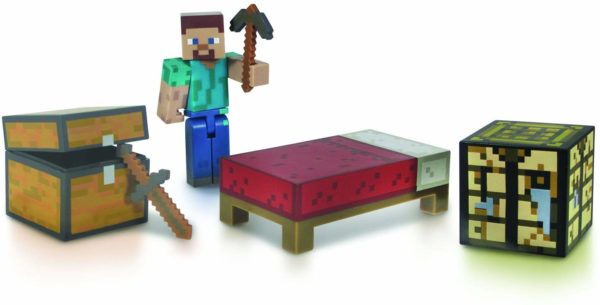Minecraft toy steve and bed