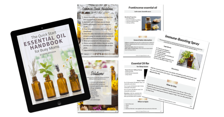 tablet quick start essential oil handbook with pages