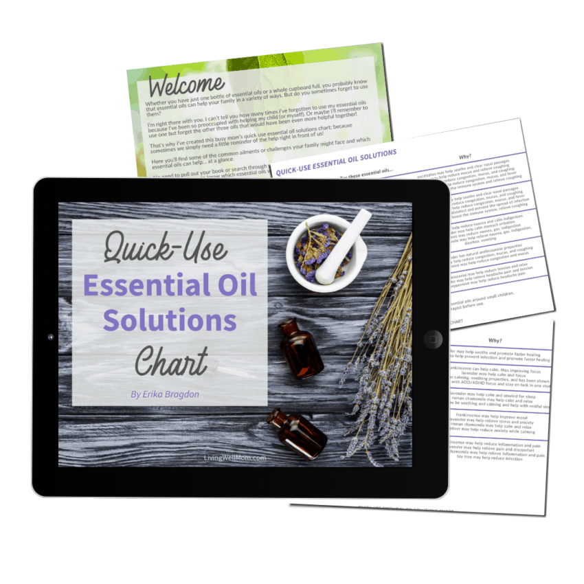 ipad with essential oil quick use solutions chart