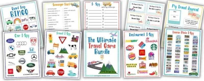 Printable Travel Games for Kids