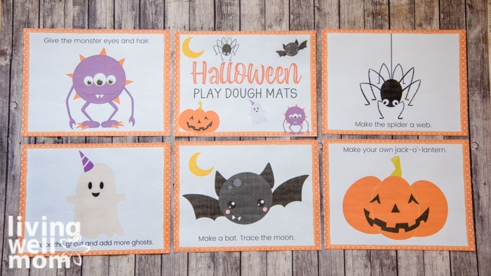 halloween play dough mats 