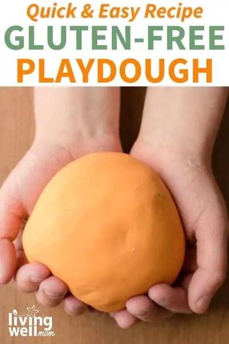 image of homemade orange gluten-free playdough
