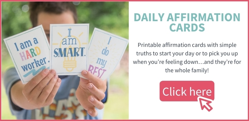 layout of daily affirmation cards for the whole family offer