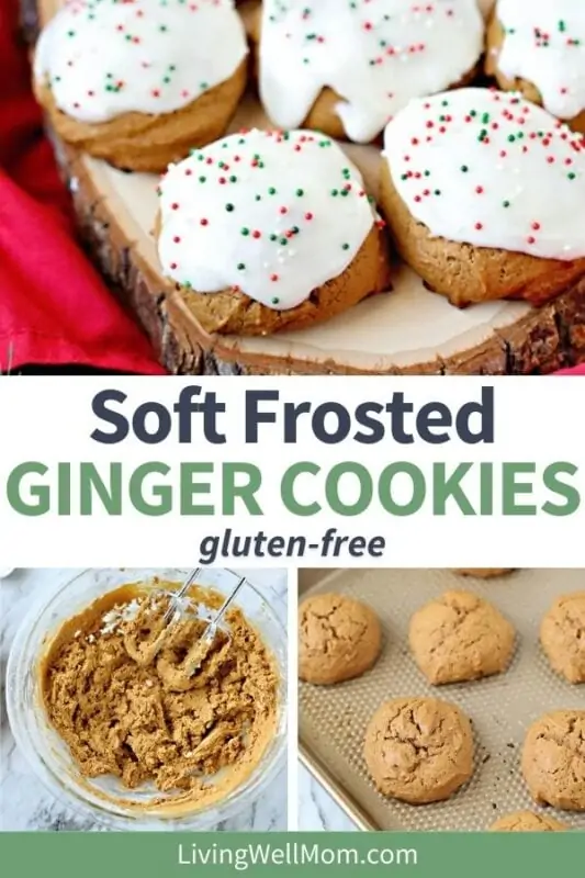 soft frosted ginger cookies recipe - gluten-free