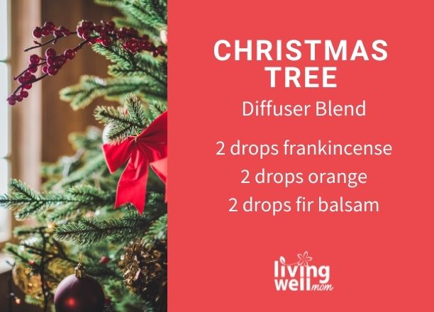 christmas tree essential oil blend card
