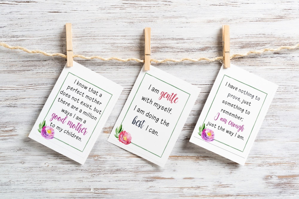 Printable Affirmation Cards - Living Well Mom