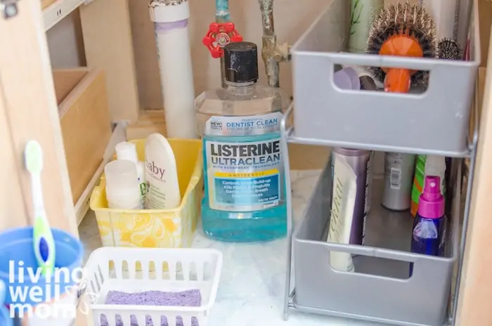 sliding drawers for under the sink organization