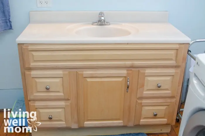 a bathroom vanity with a clean surface