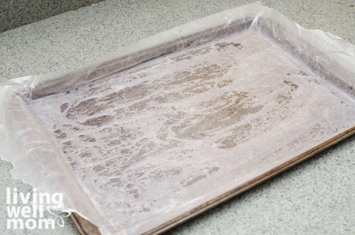 floured and greased pan for baking