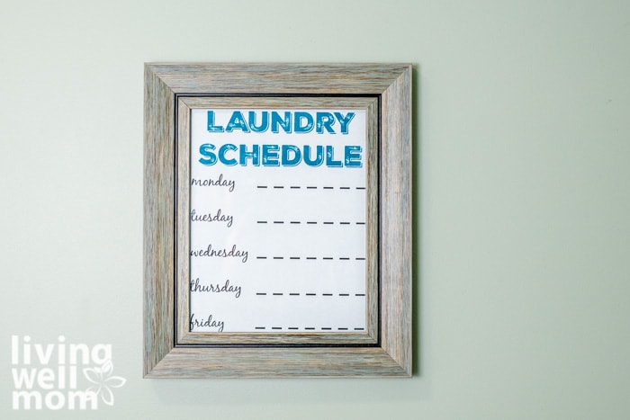 Instant digital download Laundry schedule 4 sizes