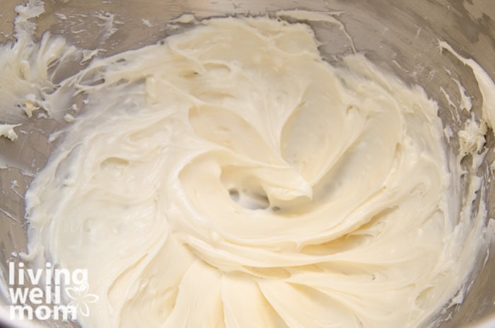 smooth, whipped cream cheese filling