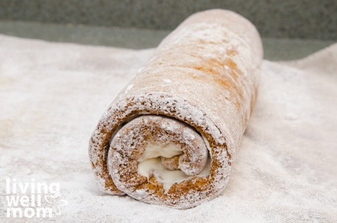 tightly rolled spice pumpkin bread