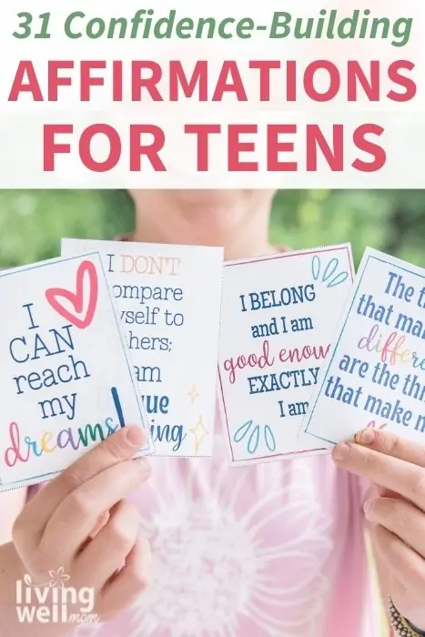 self affirmations for teens