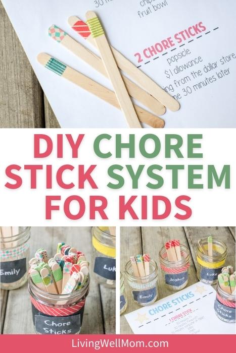 diy chore system for kids pinterest image