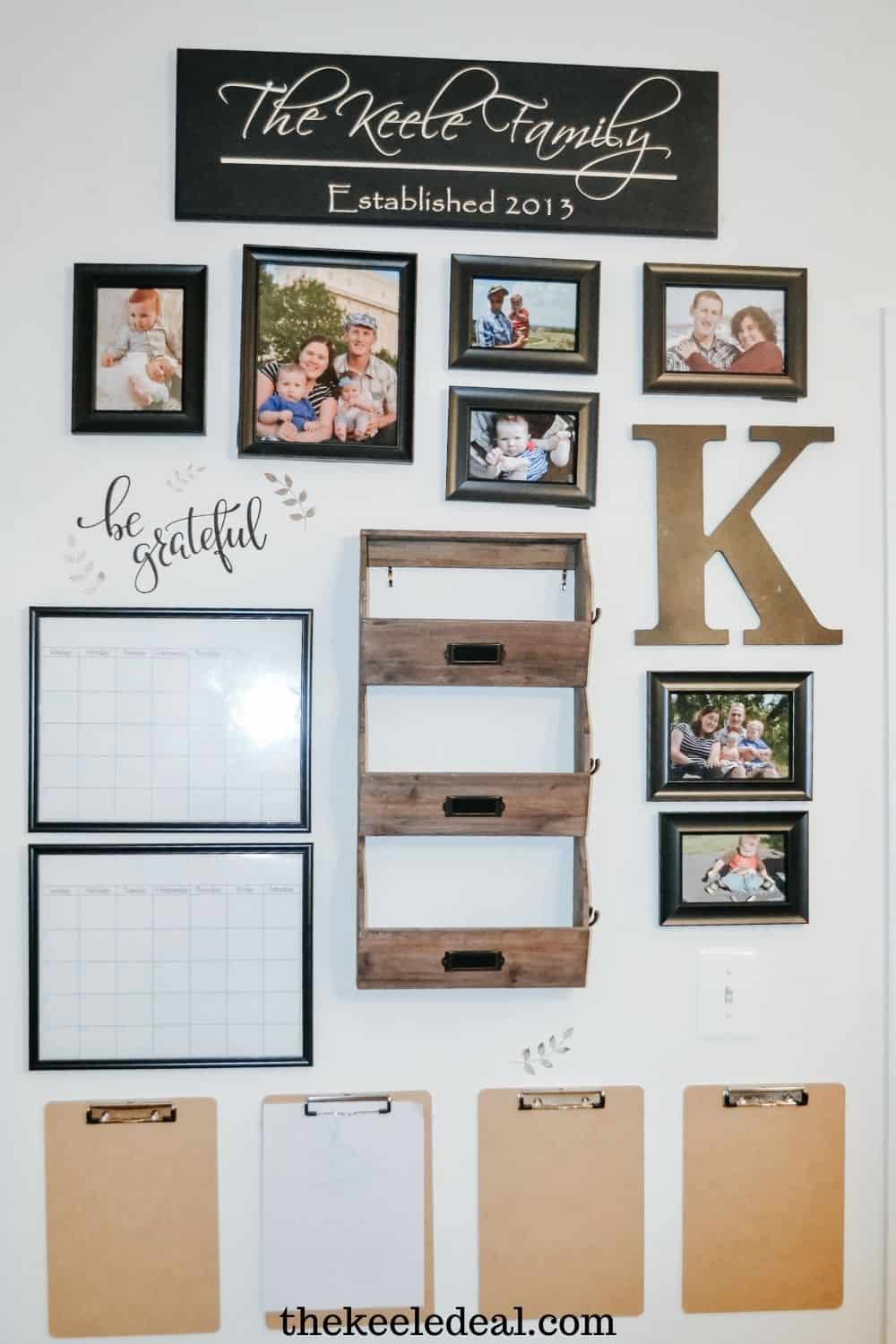 wall calendars and organization solutions in a home