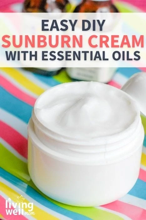 cream made with essential oils for sunburn