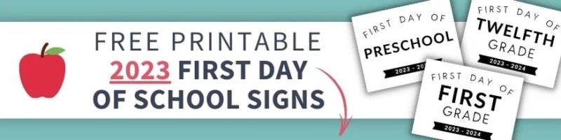 first day of school signs opt in