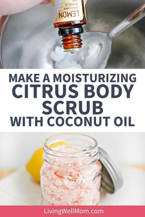 DIY moisturizing citrus body scrub with coconut oil
