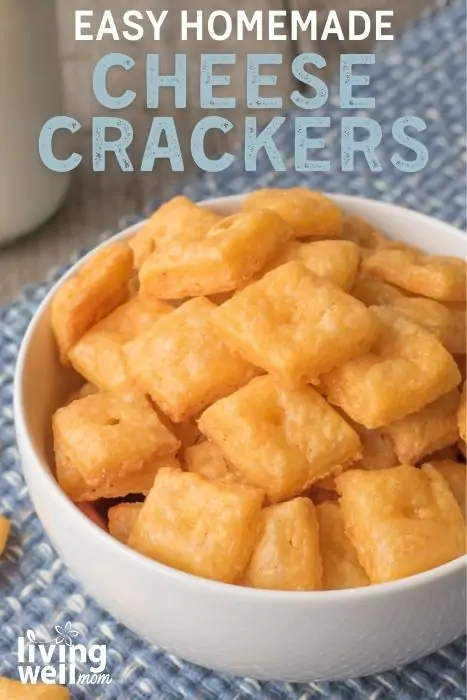 easy homemade cheese crackers pinterest image