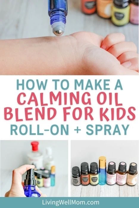 DIY calming oils for kids pin image