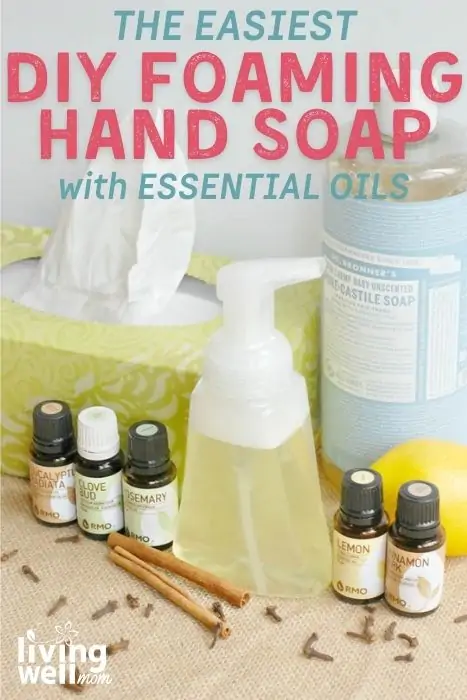 everything needed to make diy foaming hand soap