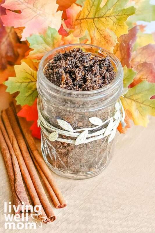 homemade coffee sugar scrub with essential oils