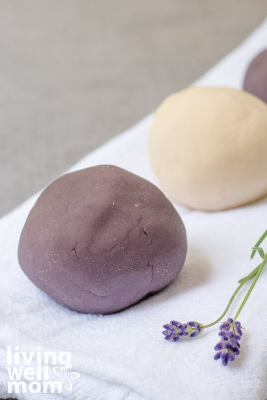 Homemade, Non-toxic Playdough infused With Essential Oils Focus 