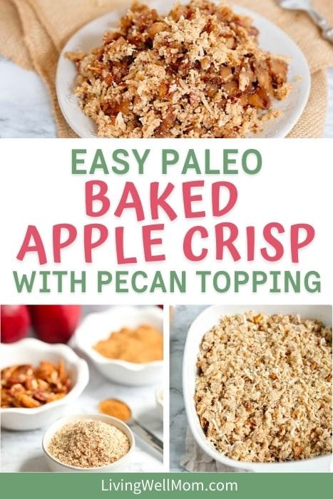 Paleo apple crisp with pecan nut topping
