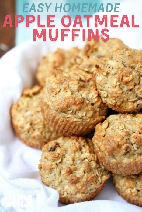 apple oatmeal muffins pinterest image