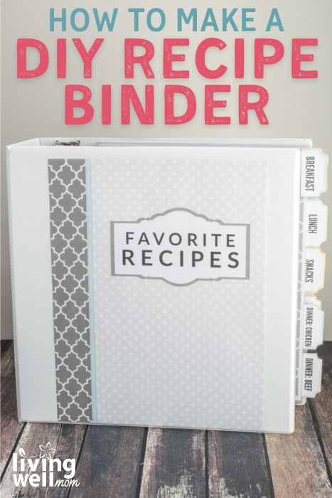 diy recipe binder free printable pin