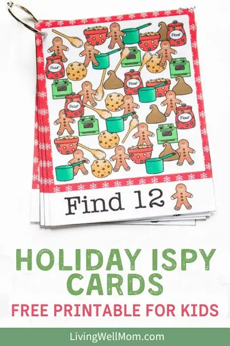 Printable Christmas-themed ispy game