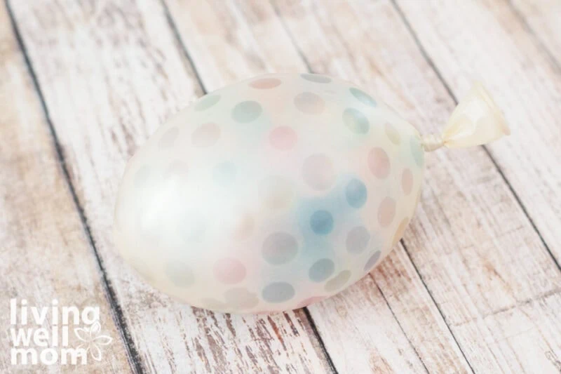 orbeez in DIY stress ball