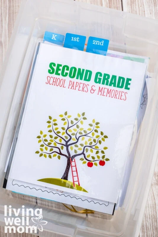 How to Create a School Memory Box {Easily Organize Papers and