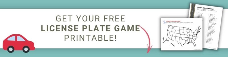 Free Printable License Plate Road Trip Game Boredom Buster!