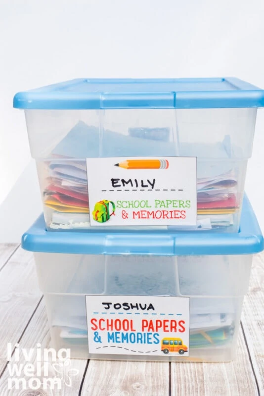 DIY School Memory Box: How to Store School Papers & Memories