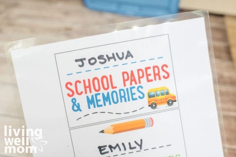 How to Assemble a School Memory Box (With Printable Labels)