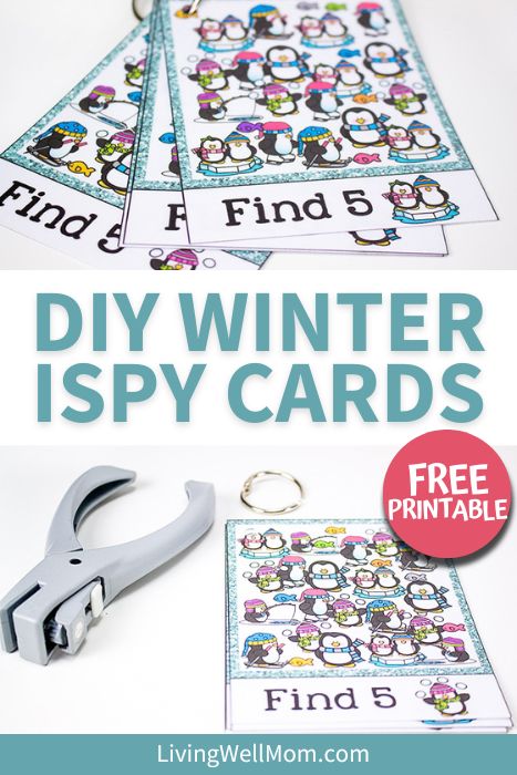 winter i Spy Cards pin image