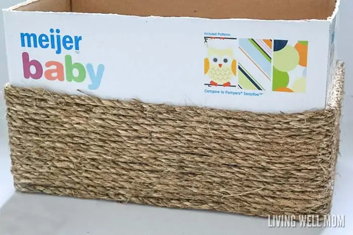 DIY basket with a box and rope