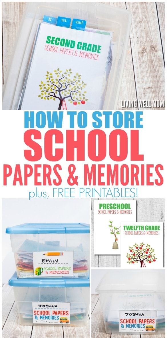 DIY School Memory Box How to Store School Papers & Memories