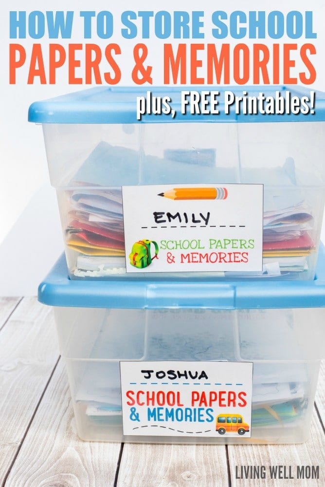 DIY School Memory Box How to Store School Papers & Memories